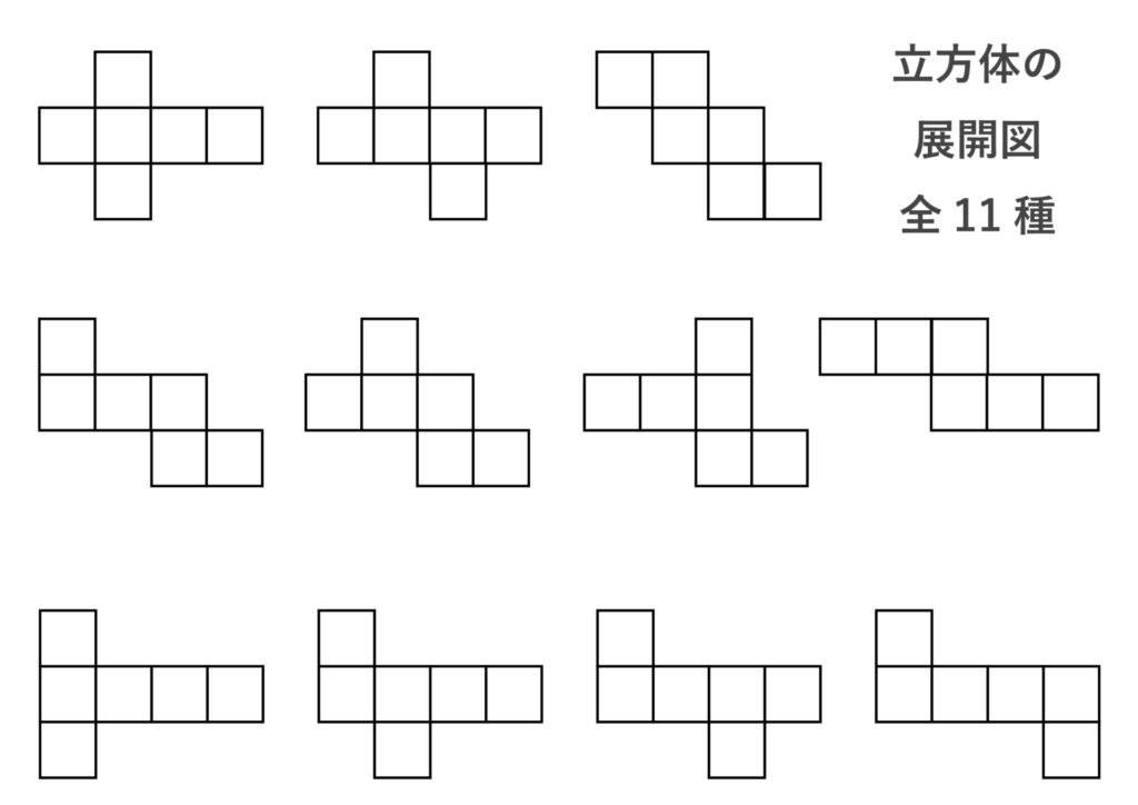 立方体の展開図11種類